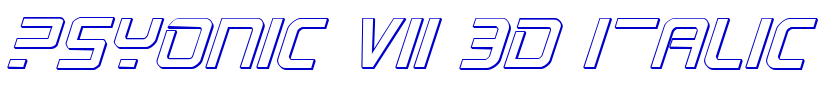 PsYonic VII 3D Italic fonte